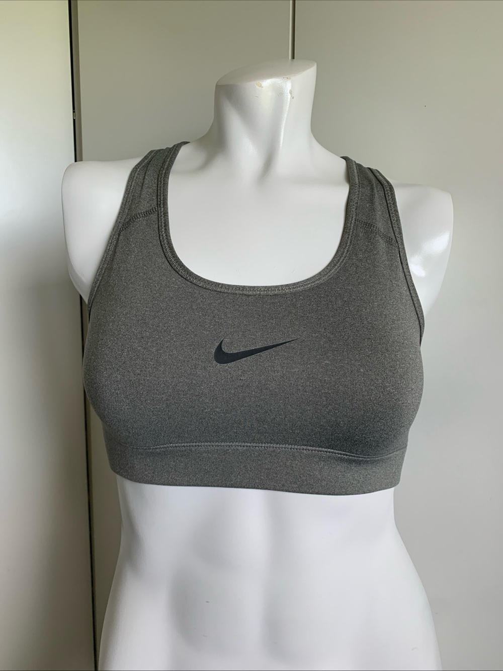 Nike Dri-FIT size small gray wireless Racerback pullover sports bra